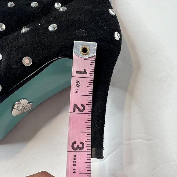 Betsey Johnson Alina Womens Faux Suede Pointed Toe‎ Knee-High Bedazzled Boots 6 - Picture 8 of 11